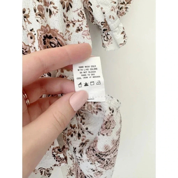 Nordtrom Meloday Paisley Print Puff Sleeve Top with Smocking - Picture 6 of 10